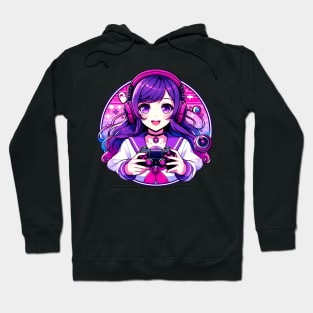 Gamer girl pink purple Hoodie